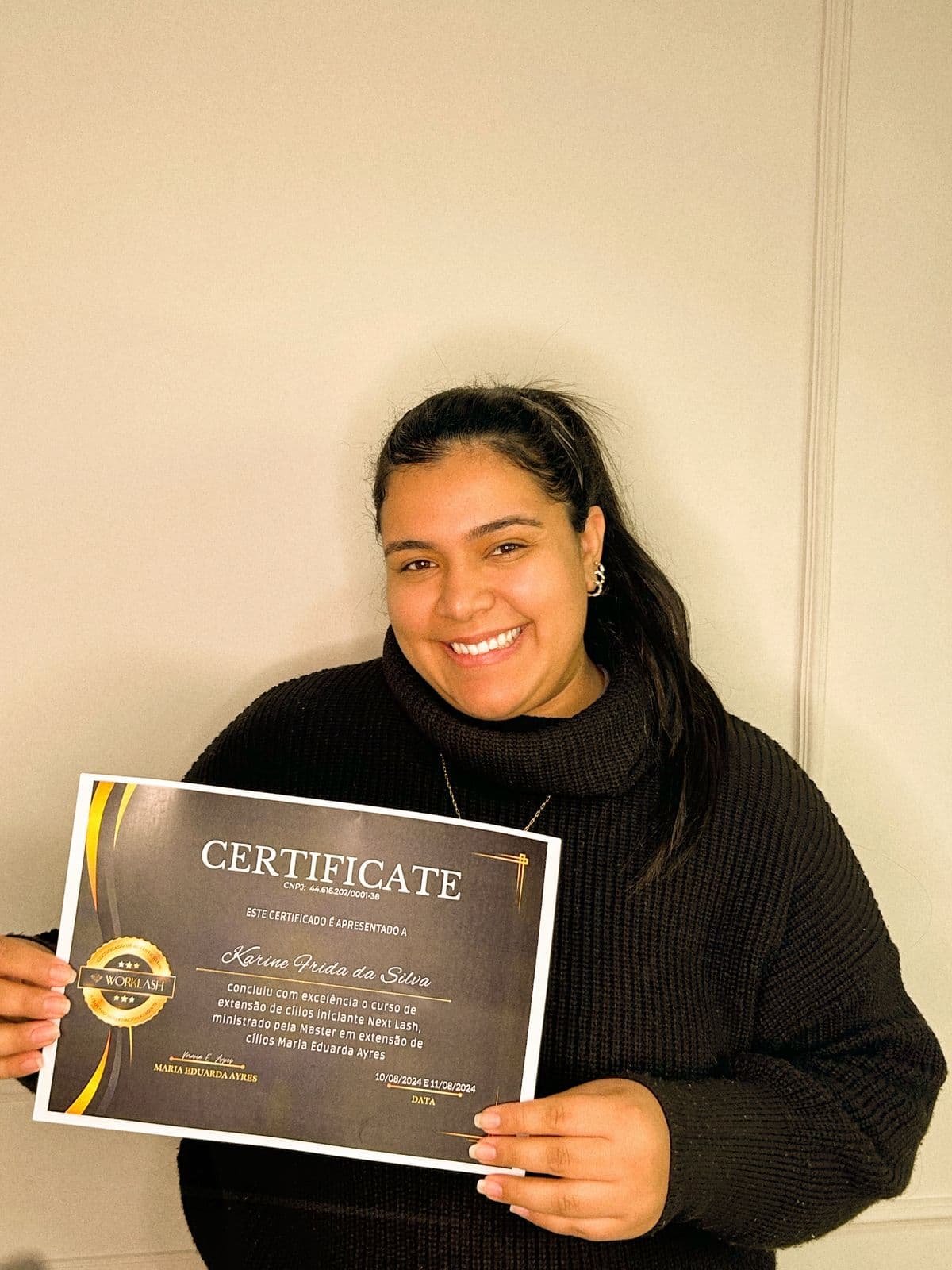 Aluna formada Karine Frida da Silva