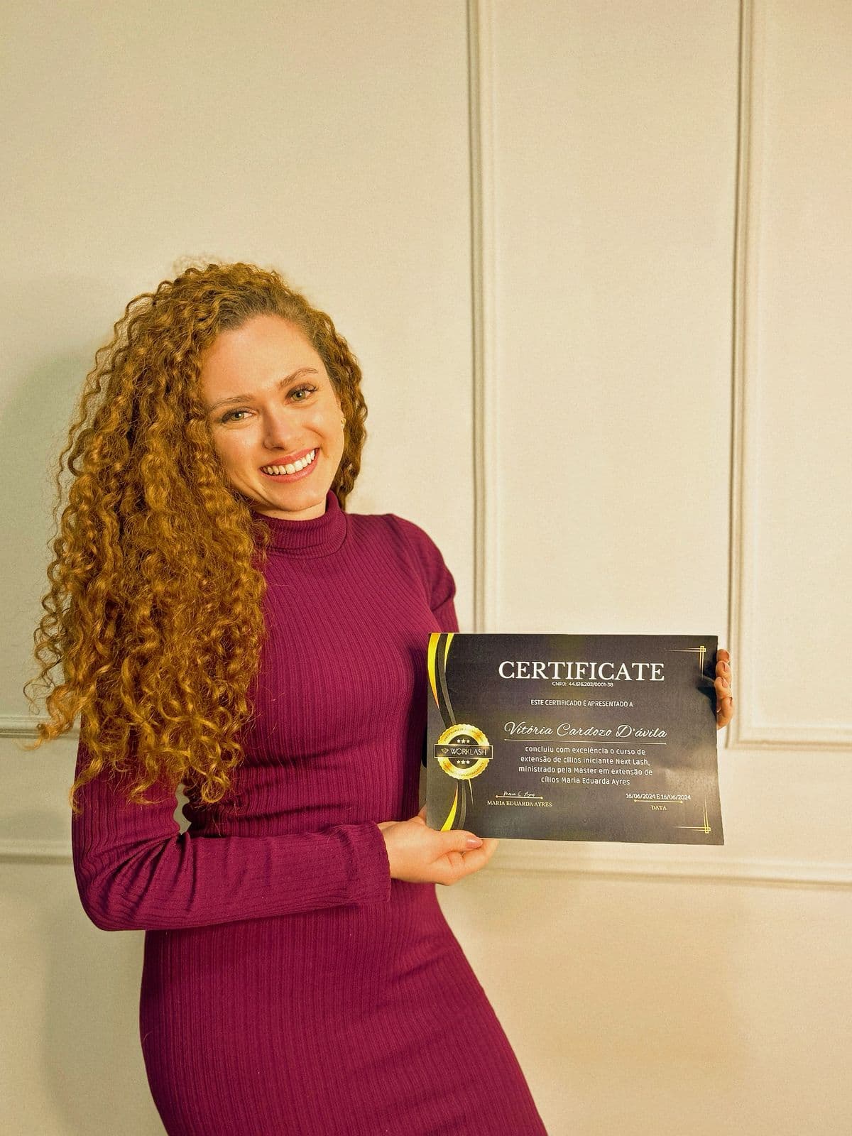 Aluna formada Vitoria Cardozo D'Ávila